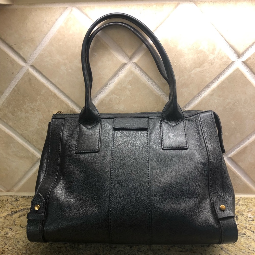 Fossil Gwen Handbag Black Satchel Tote 👜